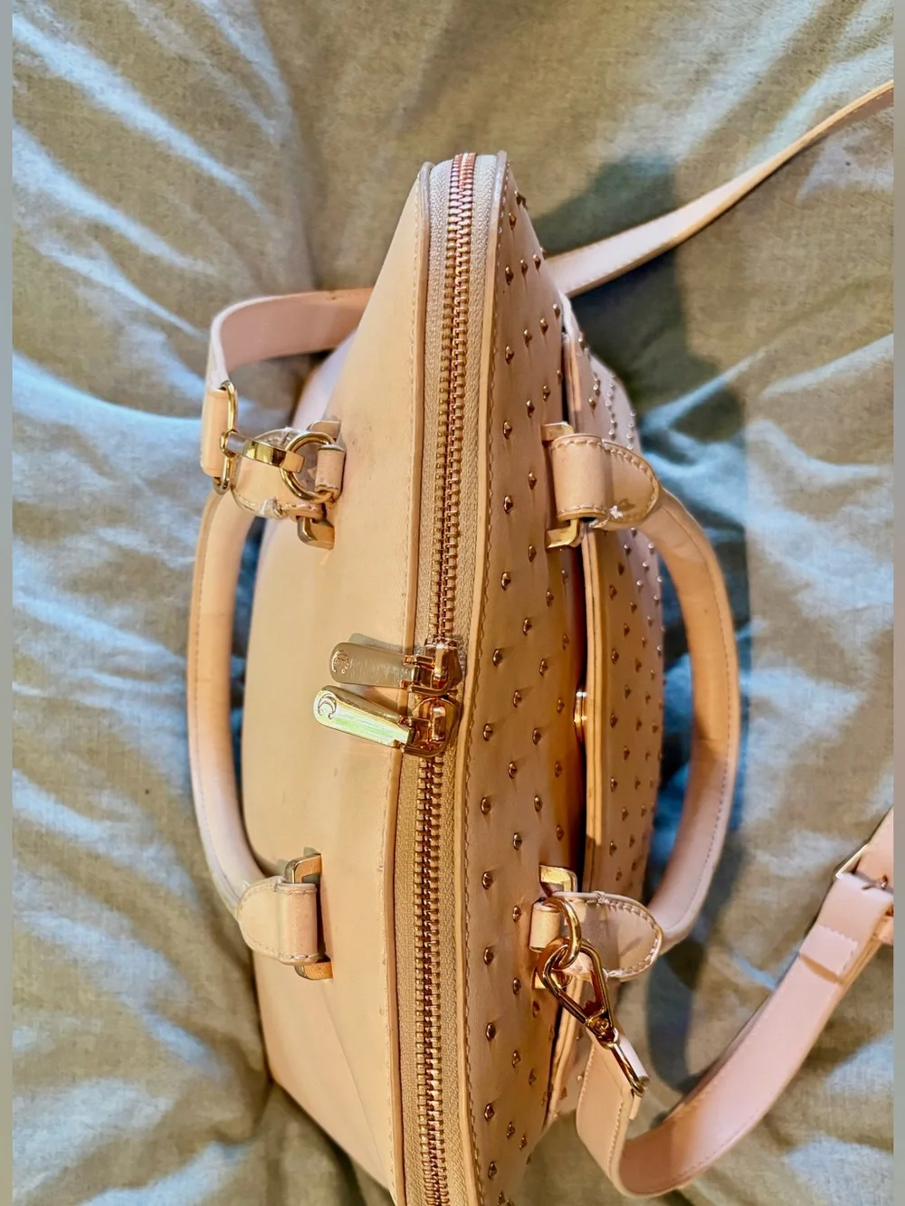 Charming Charlie Studded Blush Women's Satchel Tote Bag NWOT